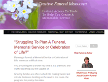 Tablet Screenshot of creative-funeral-ideas.com